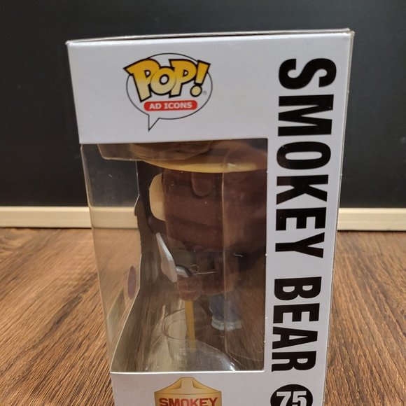 Ad Icons Smokey Bear Flocked Hot Topic Exclusive Funko Pop - Picture 2 of 11